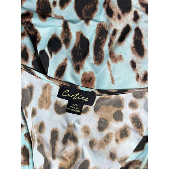 Cartise 3/4 Sleeve Sexy Animal Print Blouse Size Small Petite - Picture 5 of 5